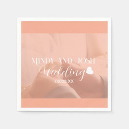 Guardanapo De Papel Elegant Script floating heart Photo