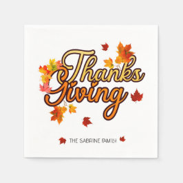 Guardanapo De Papel Elegant Thanksgiving foliage autumn fall