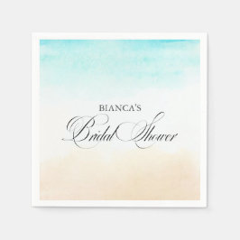 Guardanapo De Papel Elegant Tropical Coastal Bridal Shower
