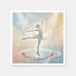 Guardanapo De Papel Elegant Winter Ice Skating Birthday 
