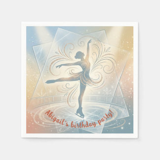 Guardanapo De Papel Elegant Winter Ice Skating Birthday 
