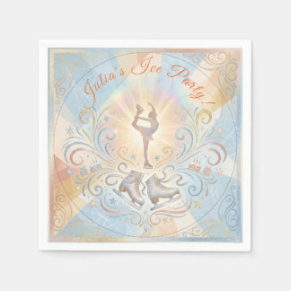 Guardanapo De Papel Elegant Winter Ice Skating Birthday 