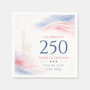 Guardanapo De Papel Elegante 250º Dia da Independência Americana 4 de