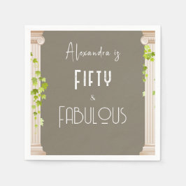 Guardanapo De Papel Elegante 50 Fabuloso Tema Grego de Aniversário Bro