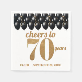 Guardanapo De Papel elegante 70 Birthday