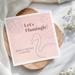 Guardanapo De Papel Elegante Abstrato deixa flamingle