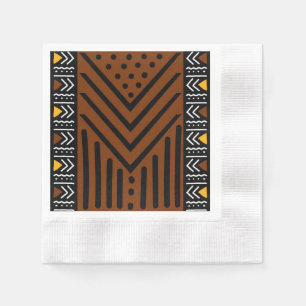 Guardanapo De Papel Elegante Africano Bogolan Design Paper Napkins