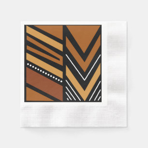 Guardanapo De Papel Elegante Africano Bogolan Design Paper Napkins
