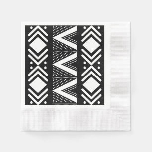 Guardanapo De Papel Elegante Africano Bogolan Design Paper Napkins