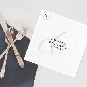 Guardanapo De Papel Elegante Ampersand Wedding