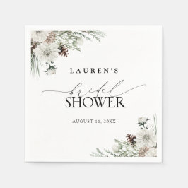 Guardanapo De Papel Elegante Aquarela Chá de panela de inverno