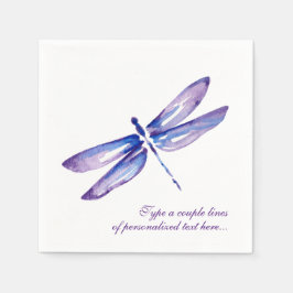 Guardanapo De Papel Elegante Aquarela Papel de Dragonfly Roxo Napkins
