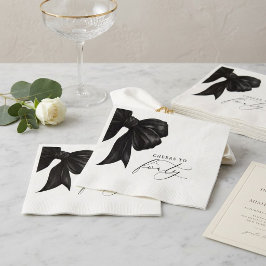 Guardanapo De Papel Elegante Arco Preto Brinda aos Quarenta