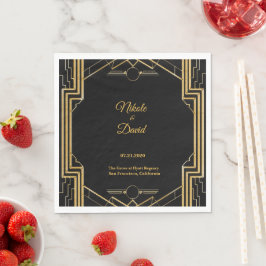Guardanapo De Papel Elegante Art Deco Gatsby Wedding Napkins