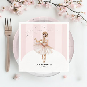 Guardanapo De Papel Elegante Ballerina Pink Aniversário