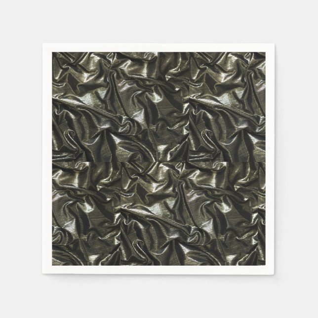 Guardanapo De Papel Elegante Black Satin look napkin (Frente)