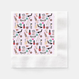 Guardanapo De Papel Elegante Blush Girly Makeup Artist Glamor