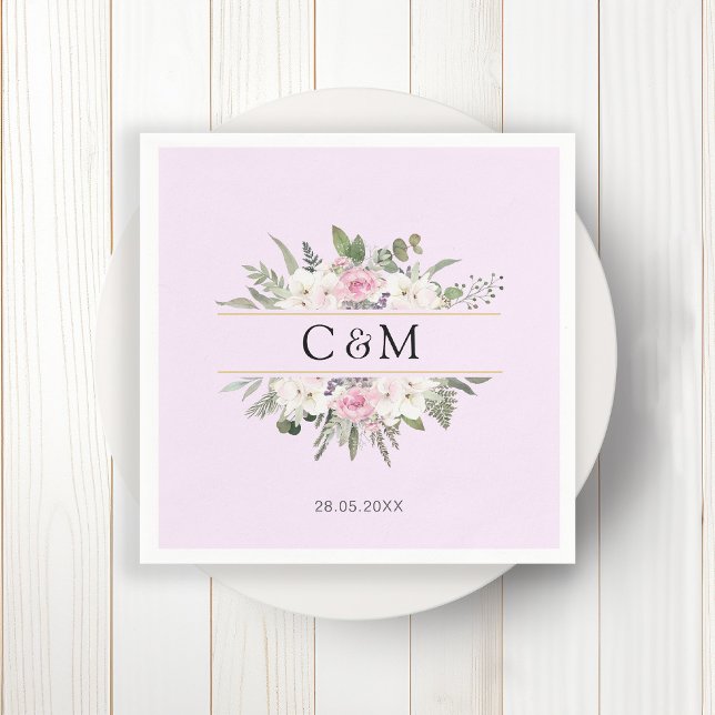 Guardanapo De Papel Elegante Boho Floral (Criador carregado)