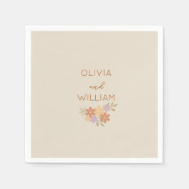 Guardanapo De Papel Elegante Boho Floral Wedkins