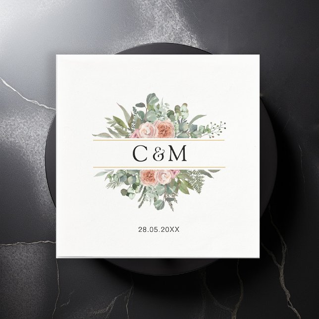 Guardanapo De Papel Elegante Boho Pastel Eucalyptus (Criador carregado)