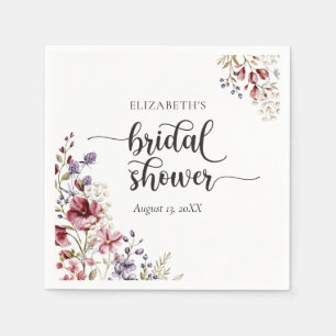 Guardanapo De Papel Elegante Boho Wildflower Chá de panela
