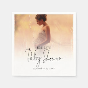 Guardanapo De Papel Elegante Chá de fraldas neutro de sobreposição de