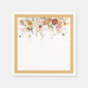 Guardanapo De Papel Elegante Chá de panela de flor amarela silvestre N