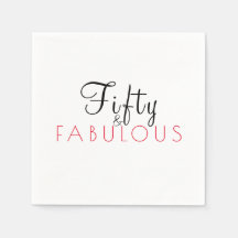 Elegante cinquenta e festa de aniversário fabulosa