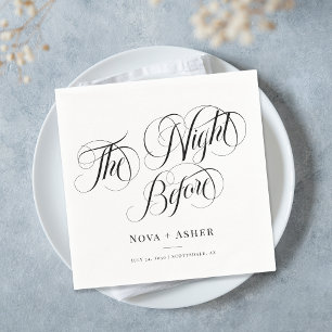 Guardanapo De Papel Elegante Clássico Na Noite Antes Do Casamento Pers