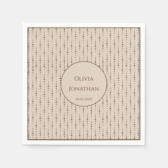 Guardanapo De Papel Elegante Classy Beige ornamentado (Frente)