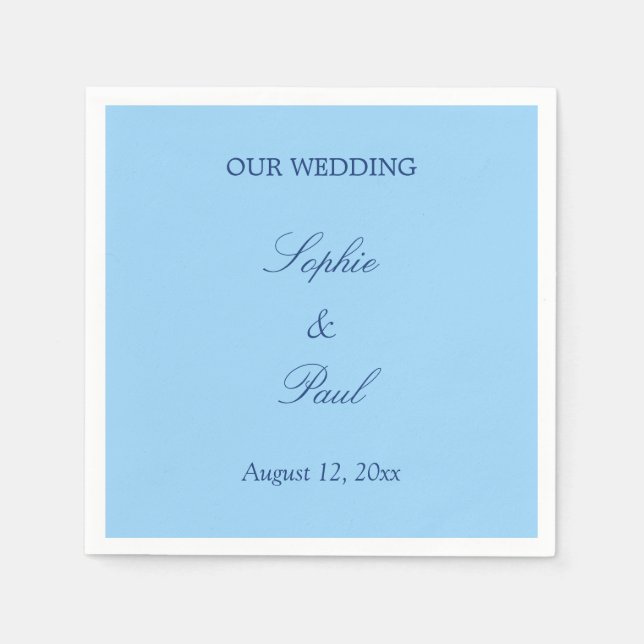 Guardanapo De Papel Elegante Cornflower Blue Wedkins (Frente)