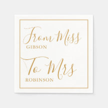 Elegante da Senhorita à Sra. Chá de panela Dourada