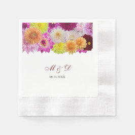 Guardanapo De Papel Elegante Dahlia Florals Casando Napkins