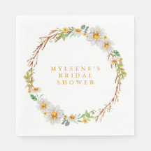 Elegante Daisy Wreath Chá de panela