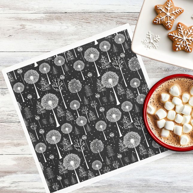 Guardanapo De Papel Elegante Dandelion e Árvore de Natal (Criador carregado)