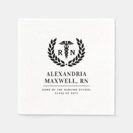 Guardanapo De Papel Elegante de Graduação Escolar de Enfermagem Person