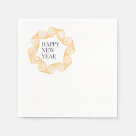 Guardanapo De Papel Elegante, design simples de "Feliz ano novo"