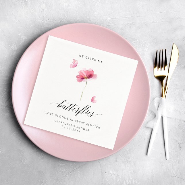 Guardanapo De Papel Elegante Ele Me Dá Arrepios Floral (Criador carregado)