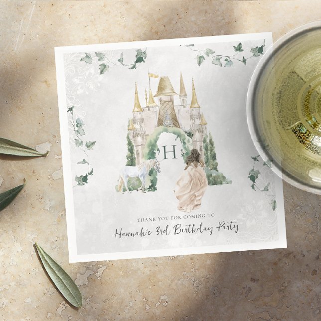 Guardanapo De Papel Elegante Fairy Tale Princess | FESTA DE ANIVERSÁRI (Criador carregado)