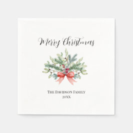 Guardanapo De Papel Elegante Família Feliz de Natal