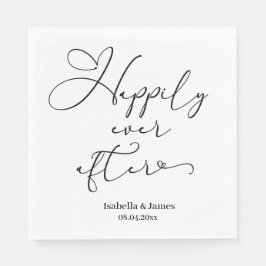 Guardanapo De Papel Elegante Feliz De Todos Após Casamento Romântico B