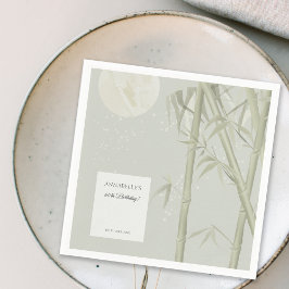 Guardanapo De Papel Elegante Festa de aniversário Oriental do Bambu