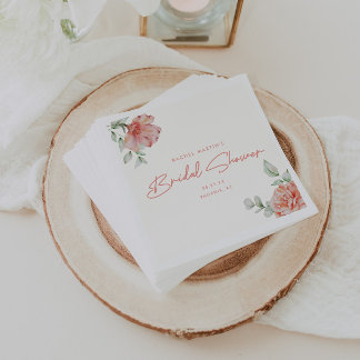 Guardanapo De Papel Elegante Festa de Chá de Noiva com Letra Moderna F