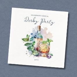 Guardanapo De Papel Elegante festa de Derby em aquarela