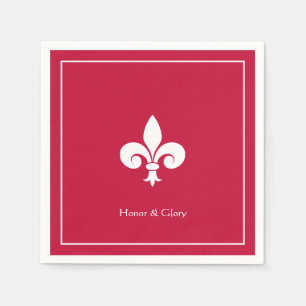 Guardanapo De Papel Elegante Fleur-de-lis ou Flor de Lis sobre Borgonh