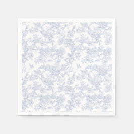 Guardanapo De Papel Elegante Floral Blue French Toile