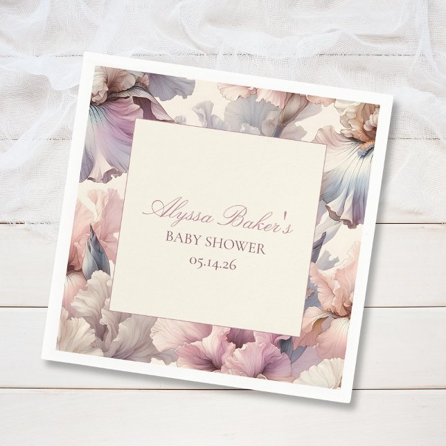 Guardanapo De Papel Elegante Floral Blush Moderna Chá de fraldas Menin (Criador carregado)