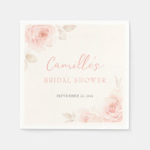 Elegante Floral de Pêssego Macio Bridal Shower Rom