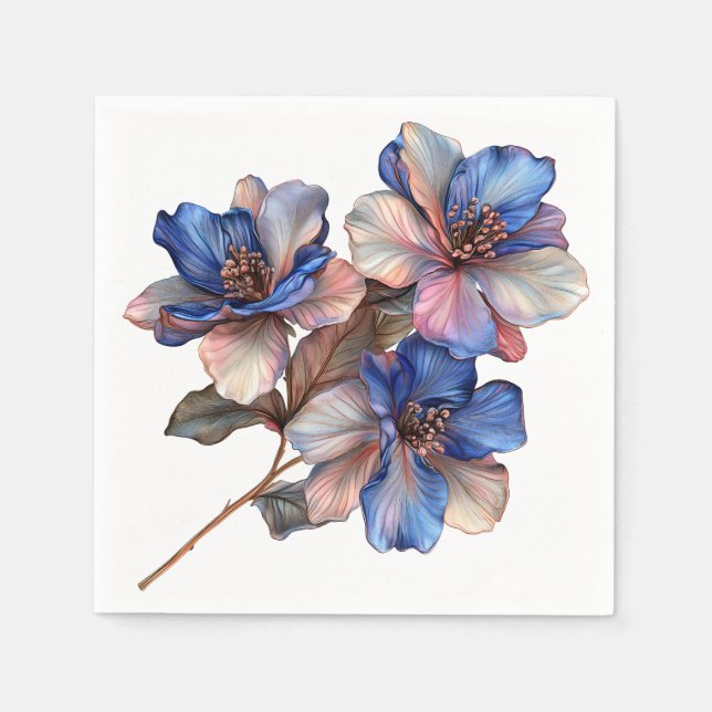Guardanapo De Papel Elegante Floral Napkins (Frente)