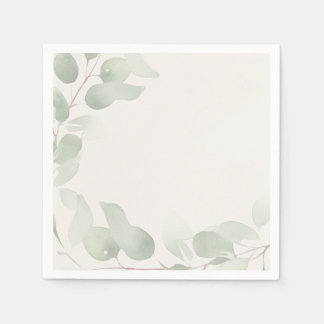 Guardanapo De Papel Elegante Folhagem de Eucalipto